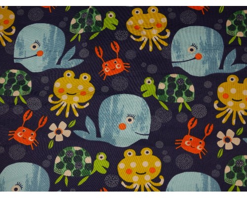 Printed Cotton Poplin Fabric - Poulpy
