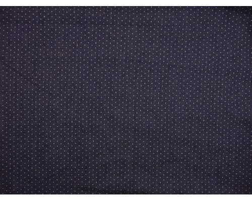 Chambray Denim Fabric - Indigo with Polka Dots