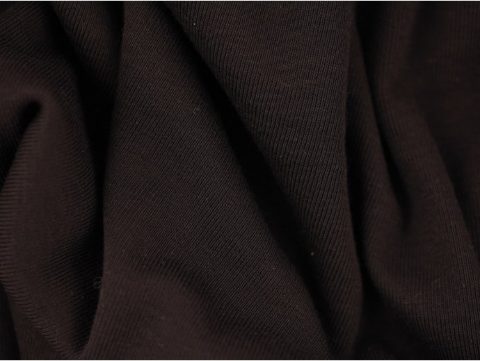 Double Jersey Rib Fabric - Black