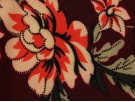 Panama Viscose Fabric - Burgundy Flower Party