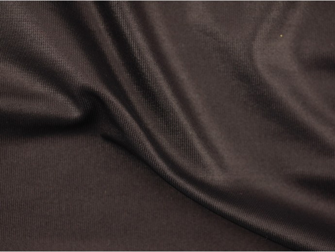 Single Jersey Cire Wet Look Fabric - Black