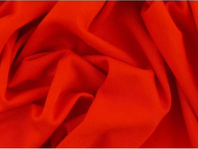 Single Jersey Fabric - Bright Coral