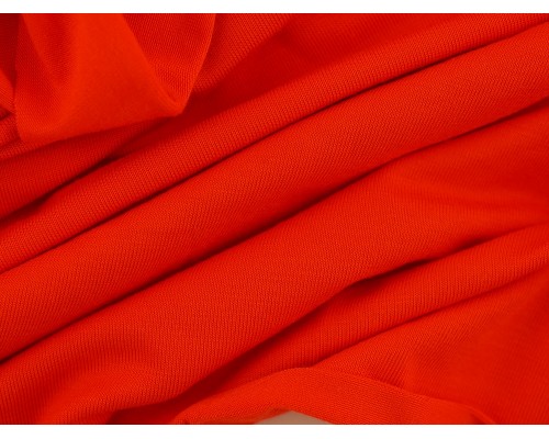 Single Jersey Fabric - Bright Coral