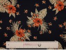 Printed Viscose Jersey Fabric - Deep Ocean Orchid