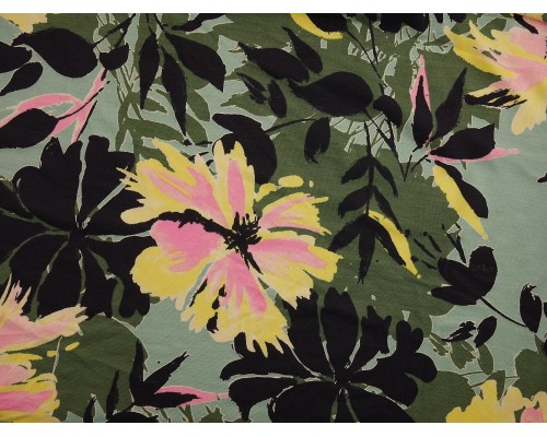 Printed Viscose Jersey Fabric - Colour Splash Floral