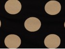 Printed Viscose Jersey Fabric - Large Cream Spot on Black