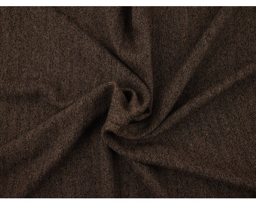Herringbone Fabric - Black / Taupe