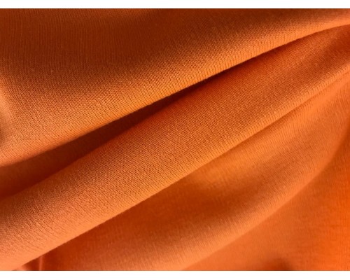 Organic Interlock Jersey Fabric - Orange
