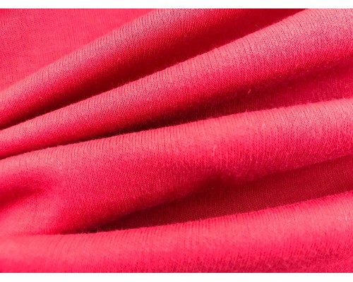 Organic Interlock Jersey Fabric - Red