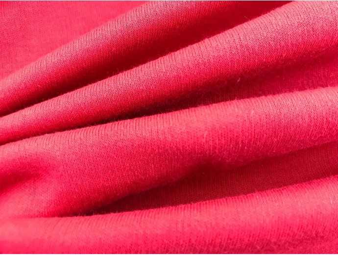 Organic Interlock Jersey Fabric - Red