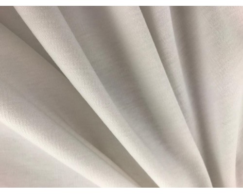 Organic Interlock Jersey Fabric - White