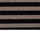 Single Jersey Stripe Fabric - Black / Marl Grey