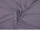 Single Jersey Fine Stripe Fabric - Navy / White