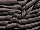 Single Jersey Stripe Fabric - Black / Grey