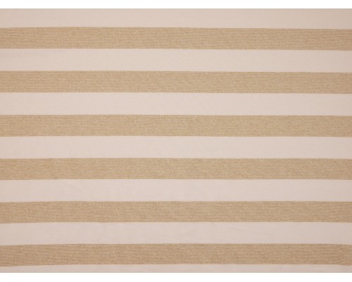 Single Jersey Stripe Fabric - Gold / Cream