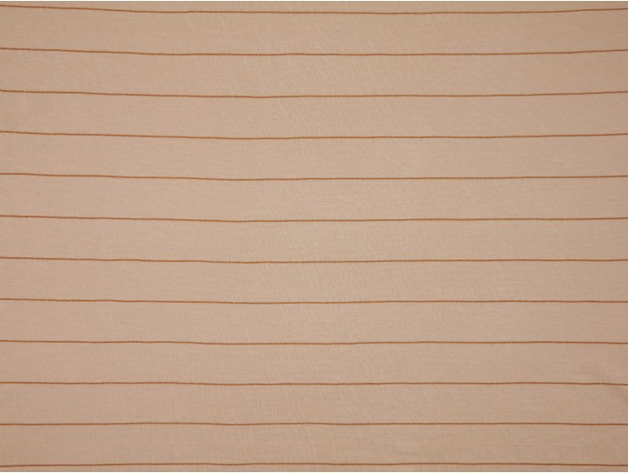 Single Jersey Stripe Fabric - Beige / Gold