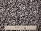 Printed Viscose Jersey Fabric - White Floral on Indigo