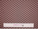 Single Jersey Printed Fabric - Cream Spot on Taupe