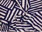 Single Jersey Printed Fabric - Haphazard Stripe