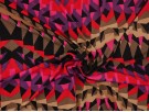 Printed Viscose Jersey Fabric - Abstract Geometric