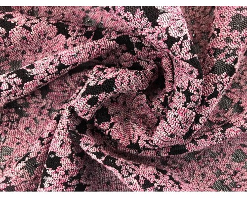Lace Fabric - Evening Pink Floral